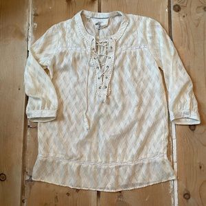 White/ivory/cream coloured boho top